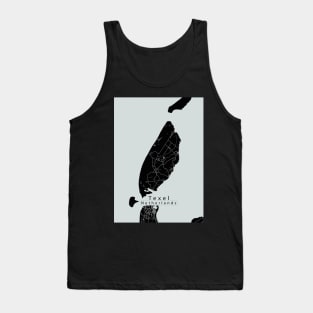 Texel Netherlands Island Map dark Tank Top